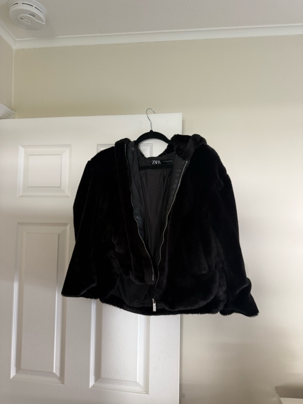 Zara Black Faux Fur Jacket
